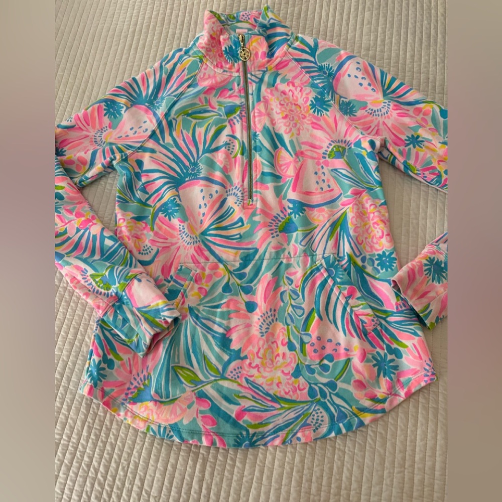 Lily Pulitzer, 1/4 zip, size XXS, only worn & washed 1x
